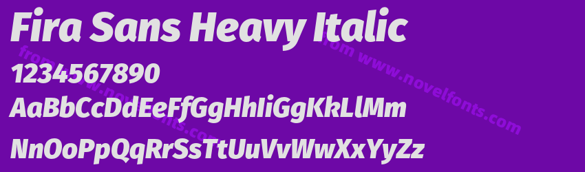 Fira Sans Heavy ItalicPreview