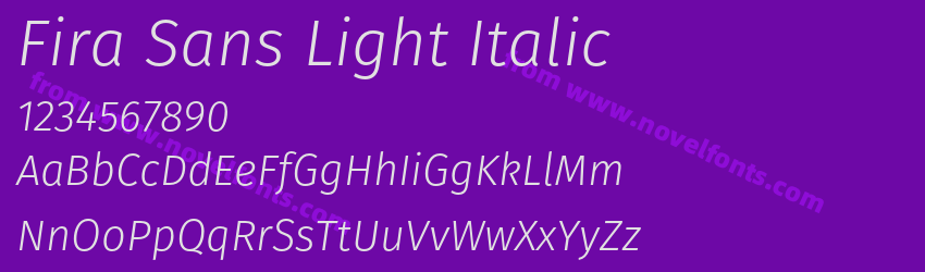 Fira Sans Light ItalicPreview