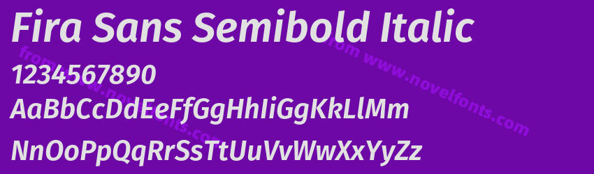 Fira Sans Semibold ItalicPreview