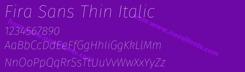 Fira Sans Thin ItalicPreview