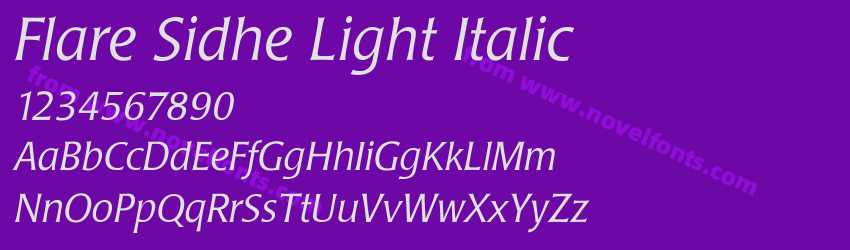 Flare Sidhe Light ItalicPreview