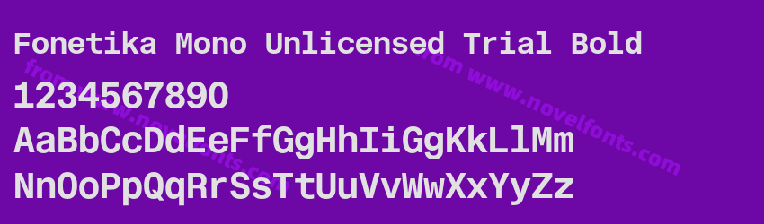 Fonetika Mono Unlicensed Trial BoldPreview