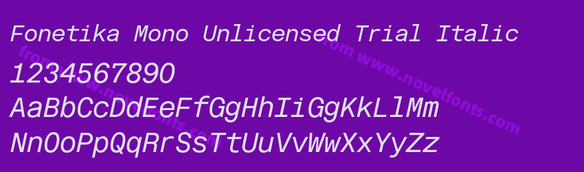 Fonetika Mono Unlicensed Trial ItalicPreview