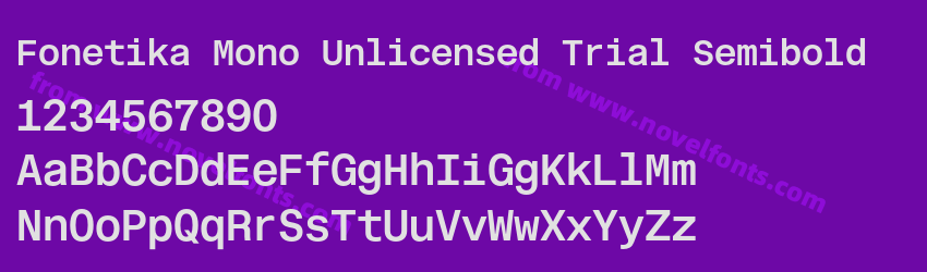 Fonetika Mono Unlicensed Trial SemiboldPreview