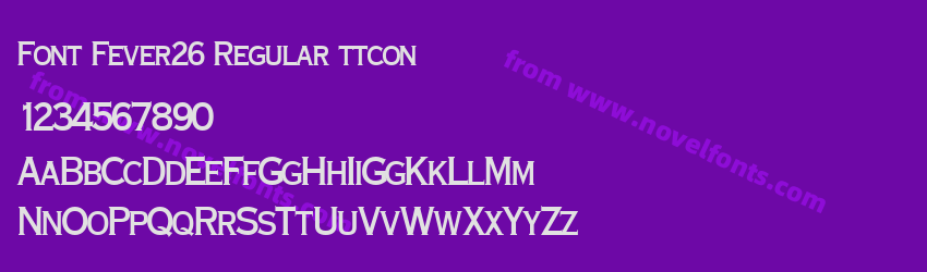 Font Fever26 Regular ttconPreview