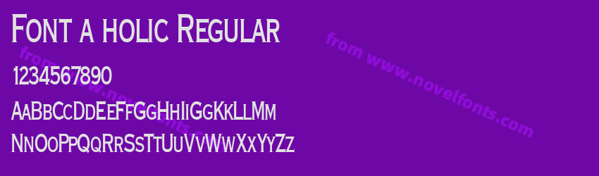 Font a holic RegularPreview