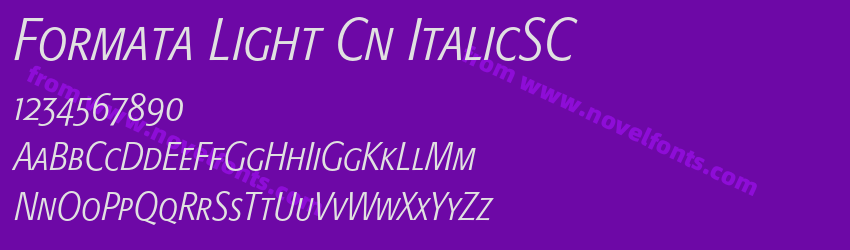 Formata Light Cn ItalicSCPreview