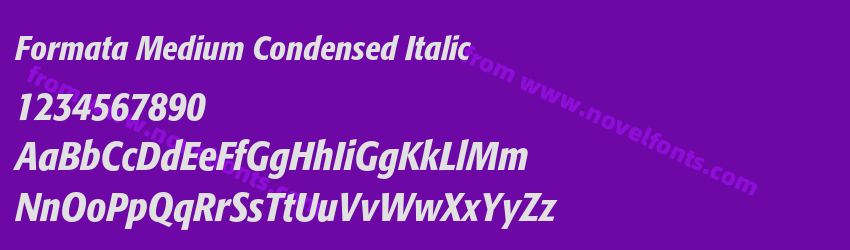 Formata Medium Condensed ItalicPreview