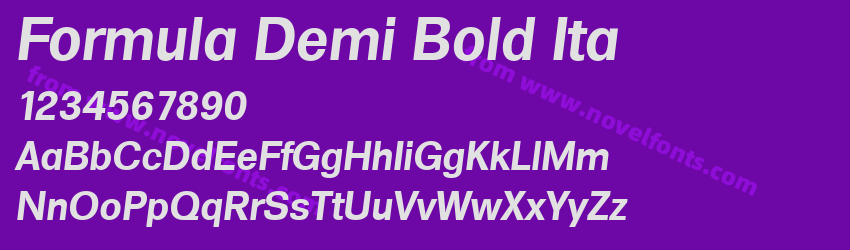 Formula Demi Bold ItaPreview