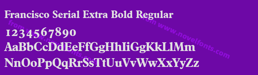 Francisco Serial Extra Bold RegularPreview