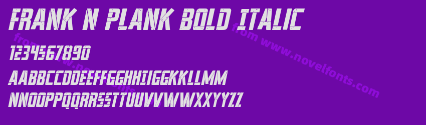 Frank-n-Plank Bold ItalicPreview