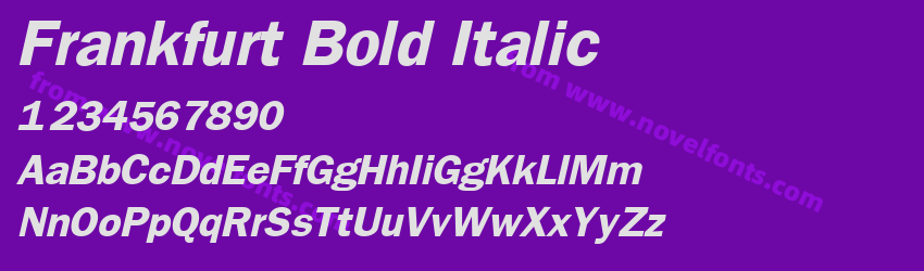 Frankfurt Bold ItalicPreview