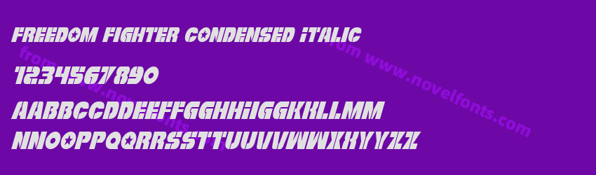 Freedom Fighter Condensed ItalicPreview