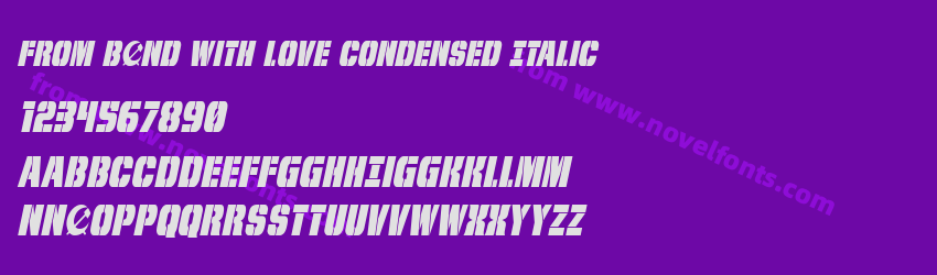 From BOND With Love Condensed ItalicPreview