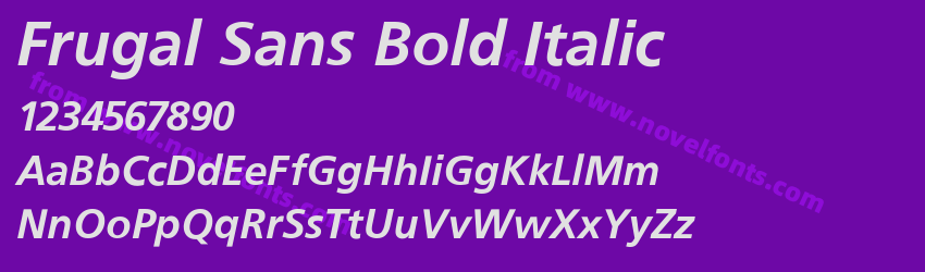 Frugal Sans Bold ItalicPreview