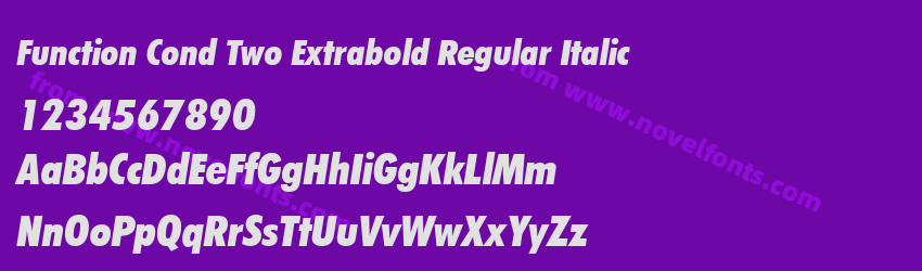 Function Cond Two Extrabold Regular ItalicPreview