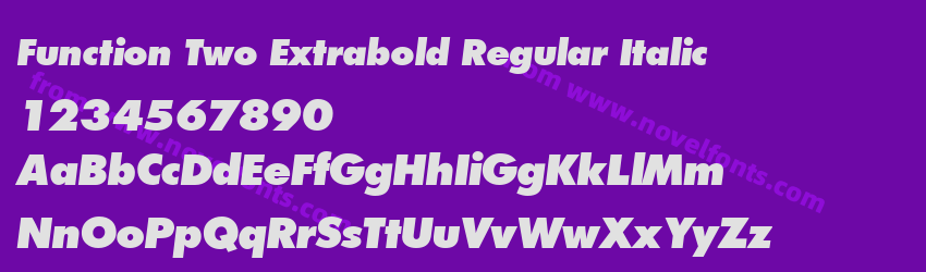 Function Two Extrabold Regular ItalicPreview