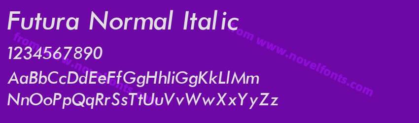 Futura Normal ItalicPreview