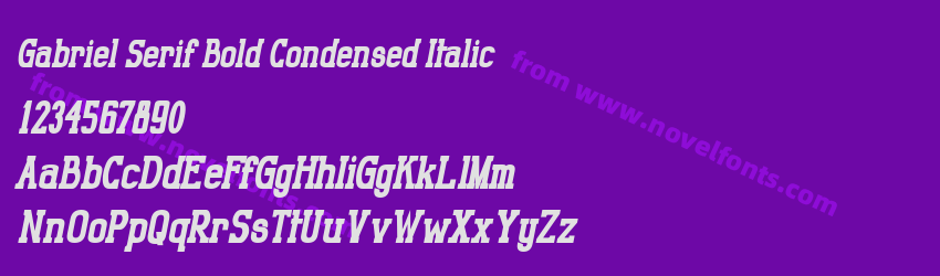 Gabriel Serif Bold Condensed ItalicPreview