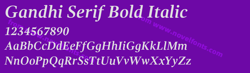 Gandhi Serif Bold ItalicPreview