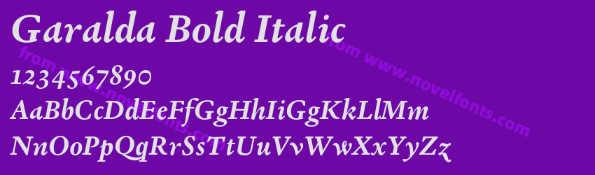 Garalda Bold ItalicPreview