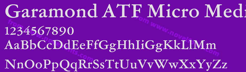 Garamond ATF Micro MediumPreview