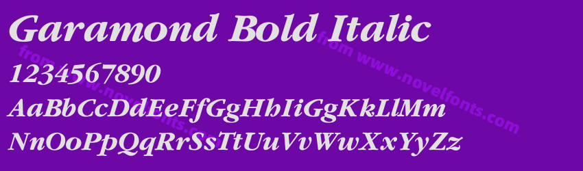 Garamond Bold ItalicPreview