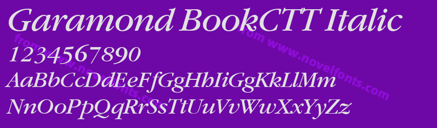 Garamond BookCTT ItalicPreview