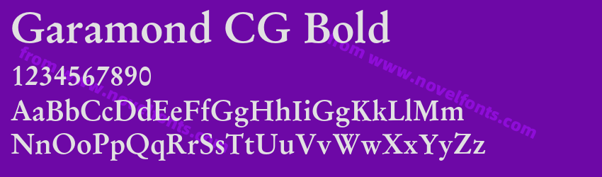 Garamond CG BoldPreview