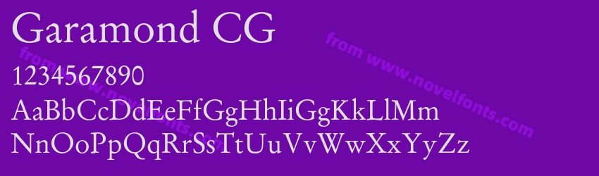 Garamond CGPreview