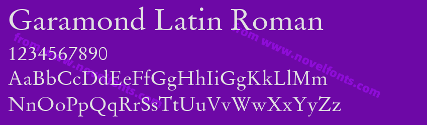 Garamond Latin RomanPreview