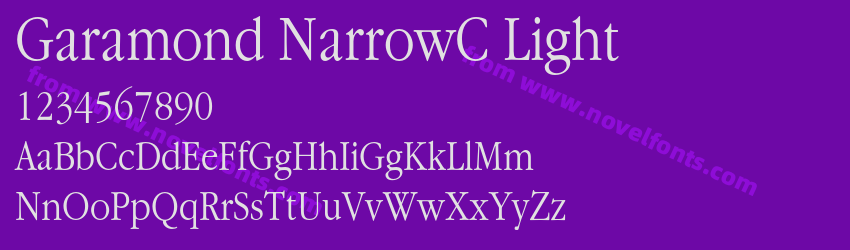 Garamond NarrowC LightPreview