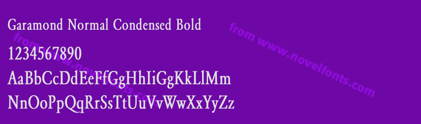 Garamond-Normal Condensed BoldPreview