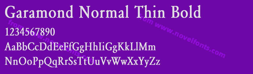 Garamond-Normal Thin BoldPreview