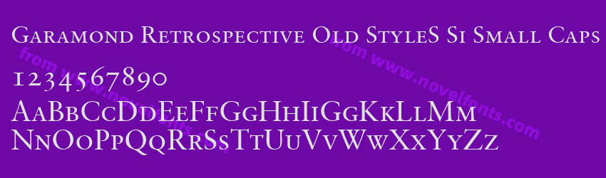 GaramondRetrospectiveOldStyleSSiSmallCaps MediumPreview