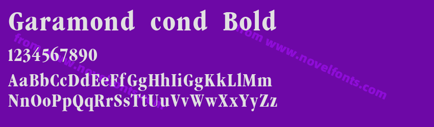 Garamond cond BoldPreview