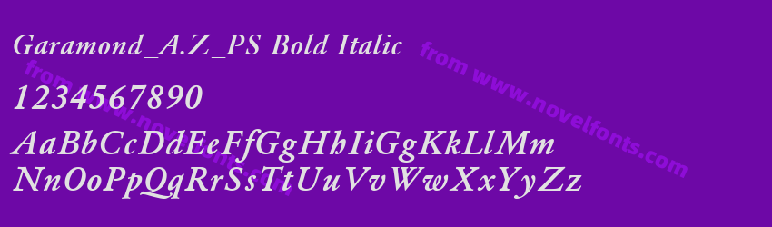 Garamond_A.Z_PS Bold ItalicPreview