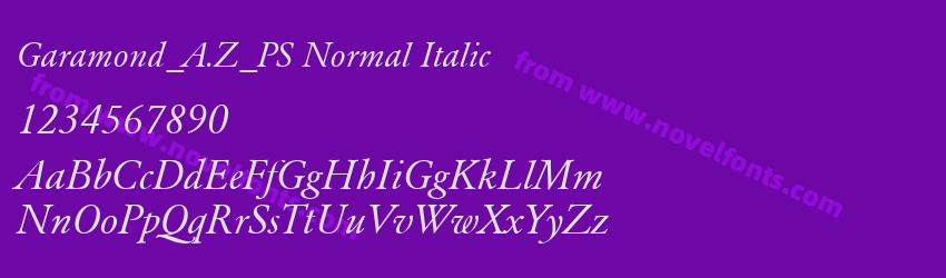 Garamond_A.Z_PS Normal ItalicPreview