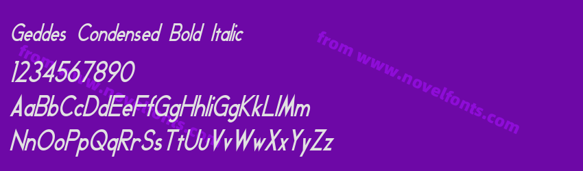 Geddes Condensed Bold ItalicPreview