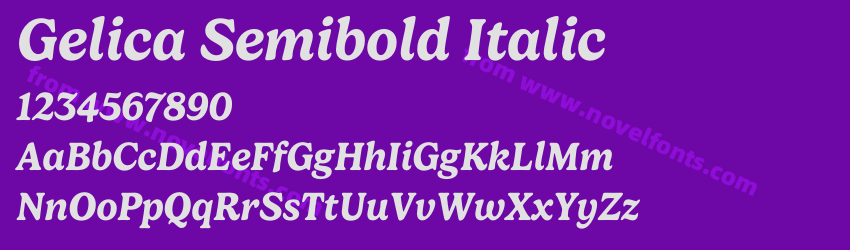 Gelica Semibold ItalicPreview