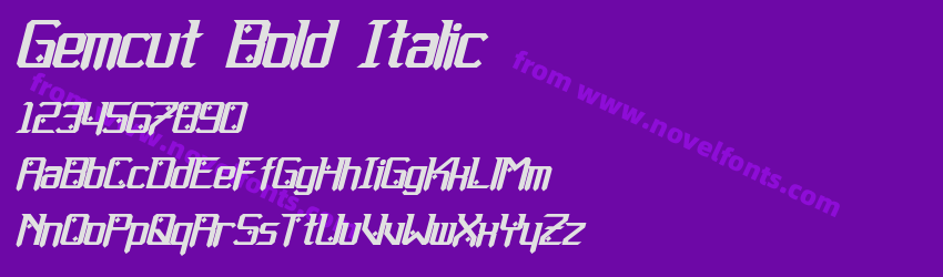 Gemcut Bold ItalicPreview