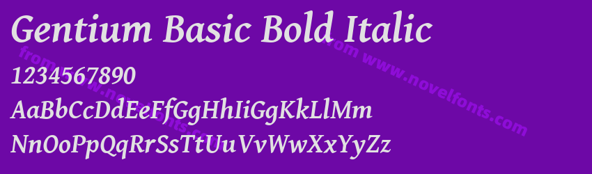 Gentium Basic Bold ItalicPreview