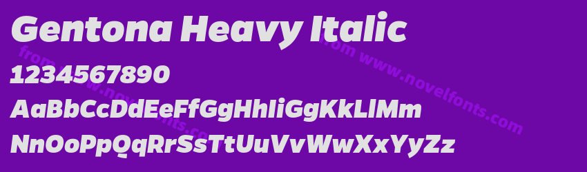 Gentona Heavy ItalicPreview