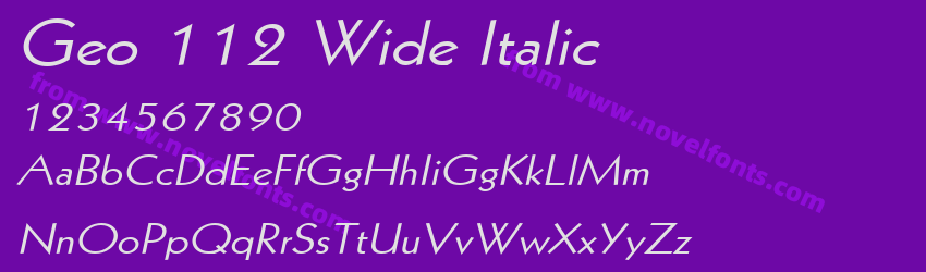 Geo 112 Wide ItalicPreview