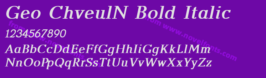 Geo ChveulN Bold ItalicPreview