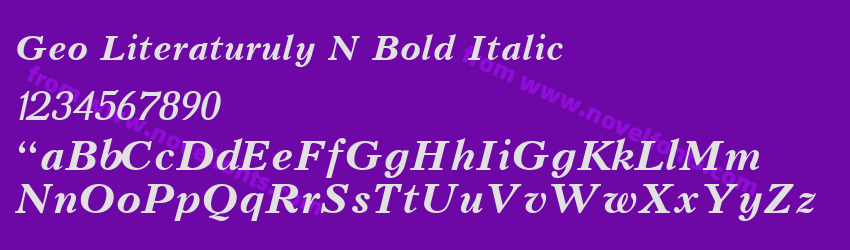 Geo Literaturuly N Bold ItalicPreview