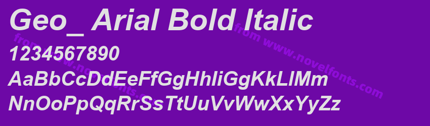 Geo_ Arial Bold ItalicPreview