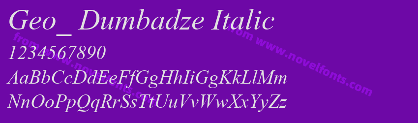 Geo_ Dumbadze ItalicPreview