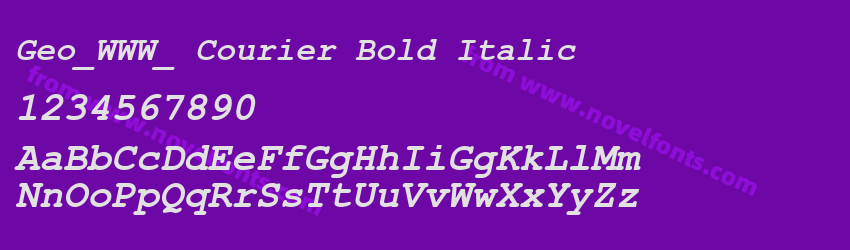 Geo_WWW_ Courier Bold ItalicPreview