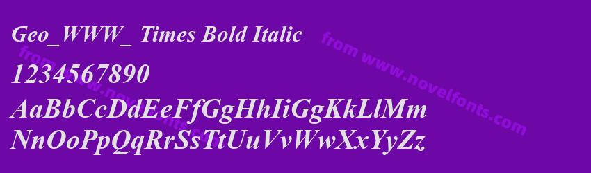 Geo_WWW_ Times Bold ItalicPreview